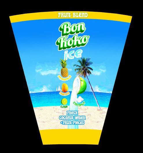 Trademark Logo FRUIT BLEND BON KOKO ICE PINEAPPLE MANGO LIME SEA MOSS COCONUT FRESH COCONUT WATER + FRUIT BLEND