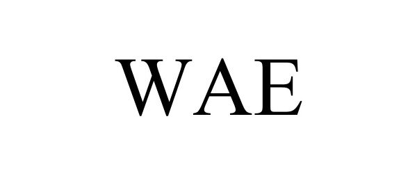 Trademark Logo WAE