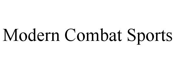 Trademark Logo MODERN COMBAT SPORTS