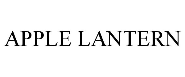Trademark Logo APPLE LANTERN