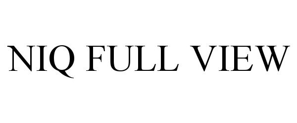 Trademark Logo NIQ FULL VIEW