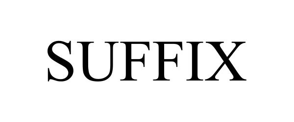 Trademark Logo SUFFIX