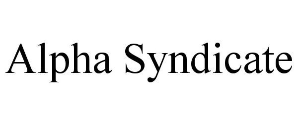 Trademark Logo ALPHA SYNDICATE