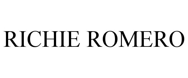 Trademark Logo RICHIE ROMERO