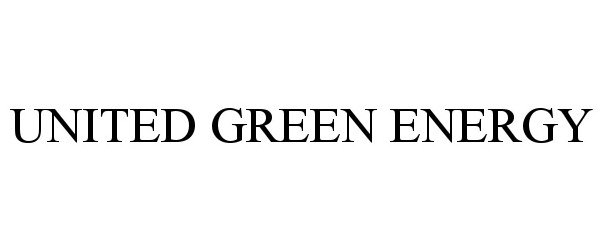 Trademark Logo UNITED GREEN ENERGY