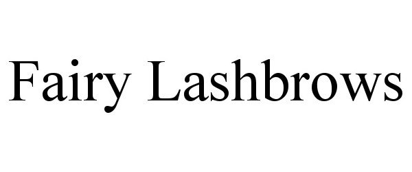 Trademark Logo FAIRY LASHBROWS