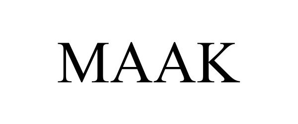 Trademark Logo MAAK