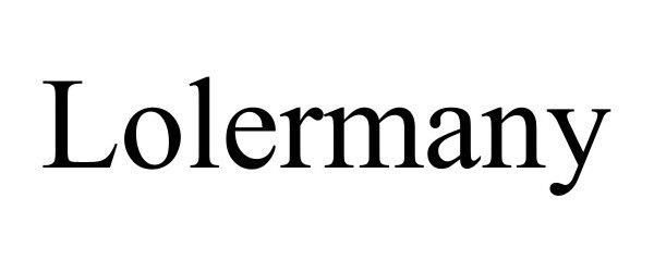 Trademark Logo LOLERMANY