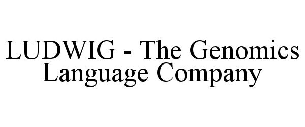 Trademark Logo LUDWIG - THE GENOMICS LANGUAGE COMPANY