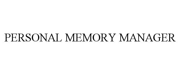  PERSONAL MEMORY MANAGER