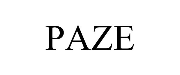 Trademark Logo PAZE