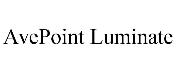 Trademark Logo AVEPOINT LUMINATE