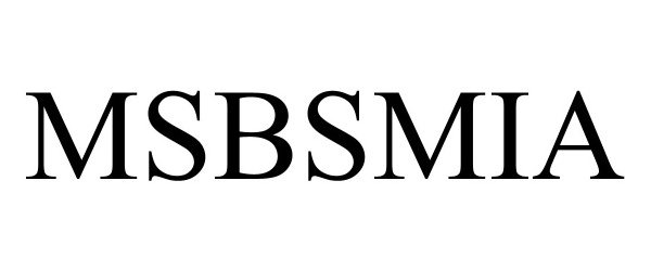  MSBSMIA