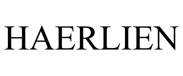 Trademark Logo HAERLIEN