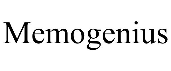 Trademark Logo MEMOGENIUS