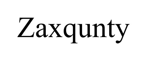 Trademark Logo ZAXQUNTY