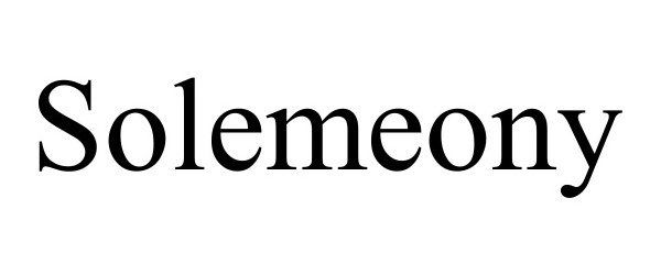 Trademark Logo SOLEMEONY