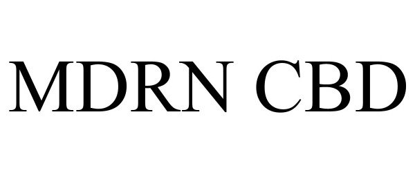 Trademark Logo MDRN CBD