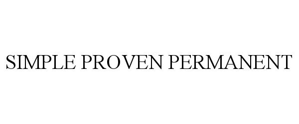 SIMPLE PROVEN PERMANENT