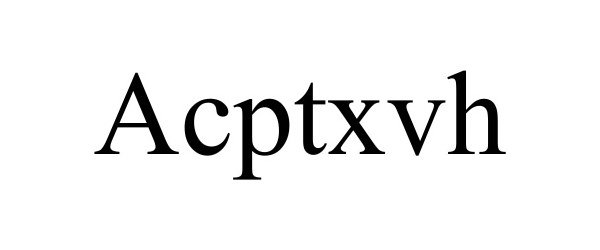 Trademark Logo ACPTXVH