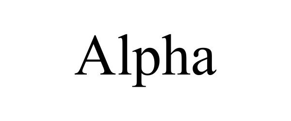 Trademark Logo ALPHA