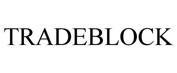 Trademark Logo TRADEBLOCK