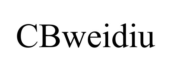 Trademark Logo CBWEIDIU