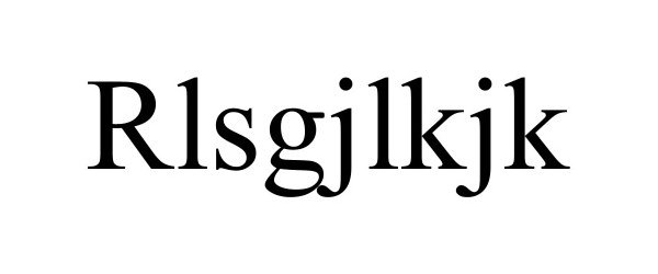 Trademark Logo RLSGJLKJK