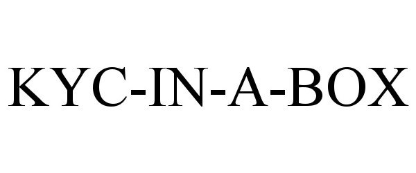 Trademark Logo KYC-IN-A-BOX