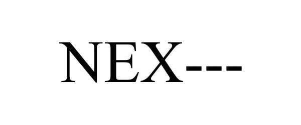 Trademark Logo NEX---