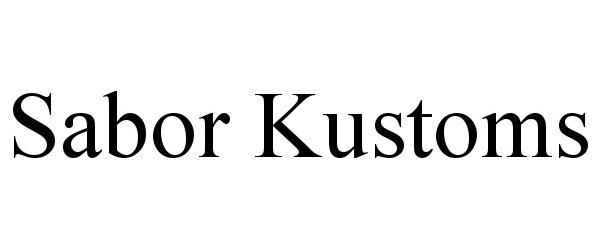  SABOR KUSTOMS