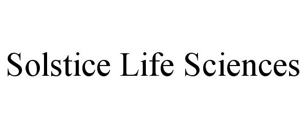 Trademark Logo SOLSTICE LIFE SCIENCES