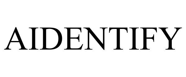 Trademark Logo AIDENTIFY