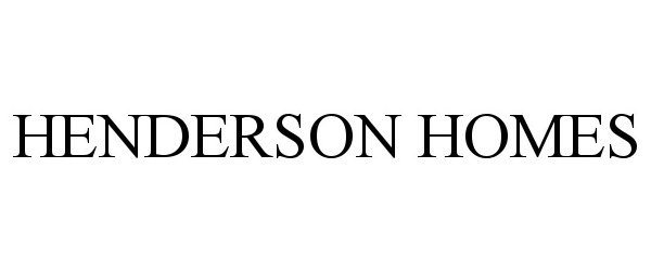 Trademark Logo HENDERSON HOMES