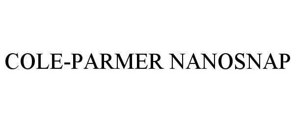  COLE-PARMER NANOSNAP