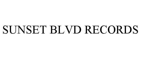Trademark Logo SUNSET BLVD RECORDS