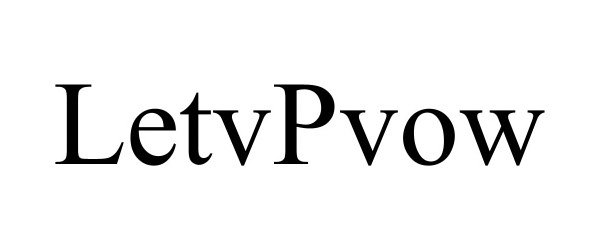Trademark Logo LETVPVOW