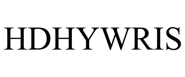 Trademark Logo HDHYWRIS