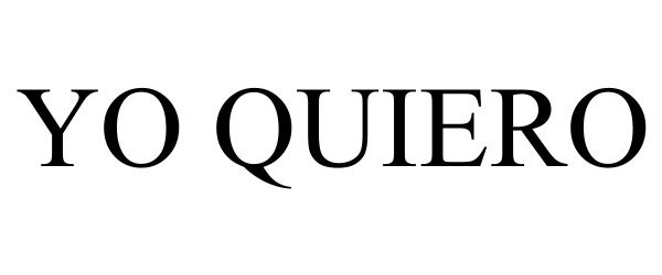 Trademark Logo YO QUIERO