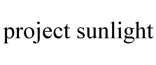 Trademark Logo PROJECT SUNLIGHT