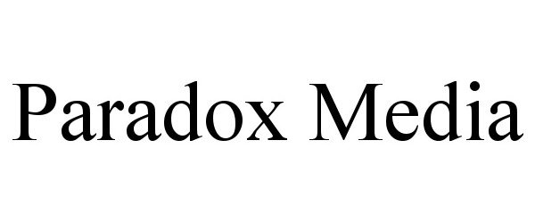 Trademark Logo PARADOX MEDIA