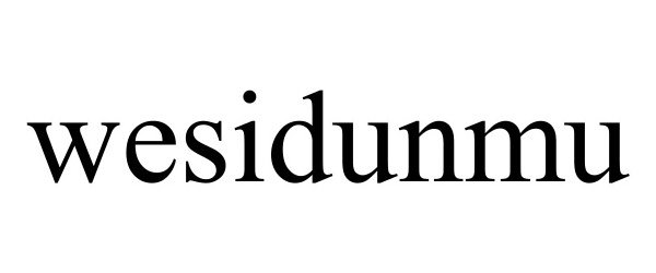 Trademark Logo WESIDUNMU