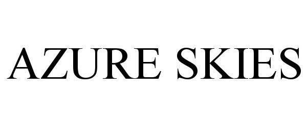 Trademark Logo AZURE SKIES