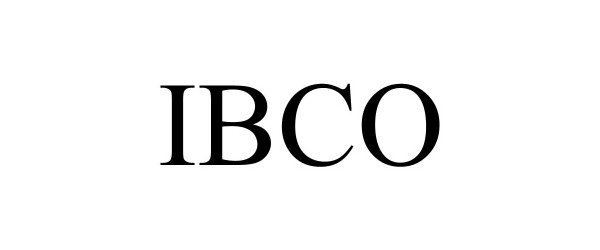 Trademark Logo IBCO