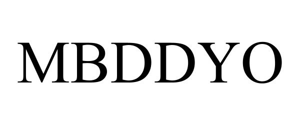 Trademark Logo MBDDYO