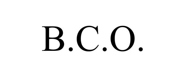Trademark Logo B.C.O.