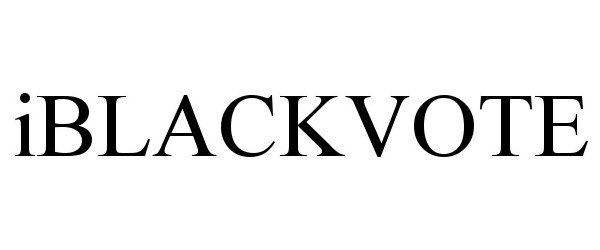 Trademark Logo IBLACKVOTE
