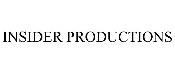  INSIDER PRODUCTIONS