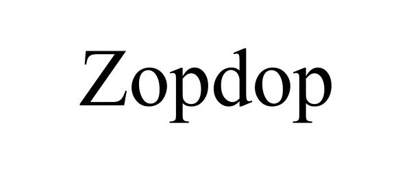 Trademark Logo ZOPDOP