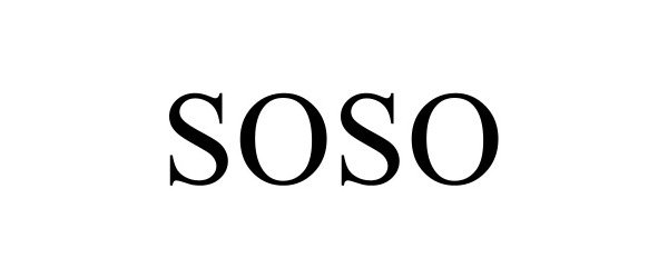 Trademark Logo SOSO